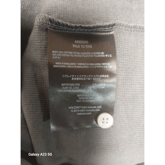 Volcom Nunez Colorblocked Mens hooded Thermal Small Gray - Picture 4 of 5